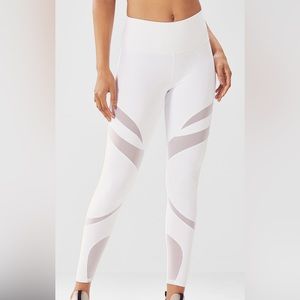 Fabletics, Define PowerHold high waisted 7/8 leggings. White. Size L